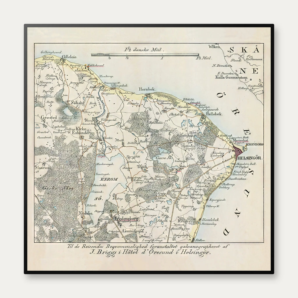 Det nordøstlige Sjælland 1845 - Gribskov & Helsingør – billede 1