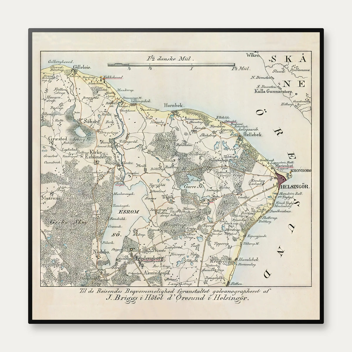 Det nordøstlige Sjælland 1845 - Gribskov & Helsingør – billede 1