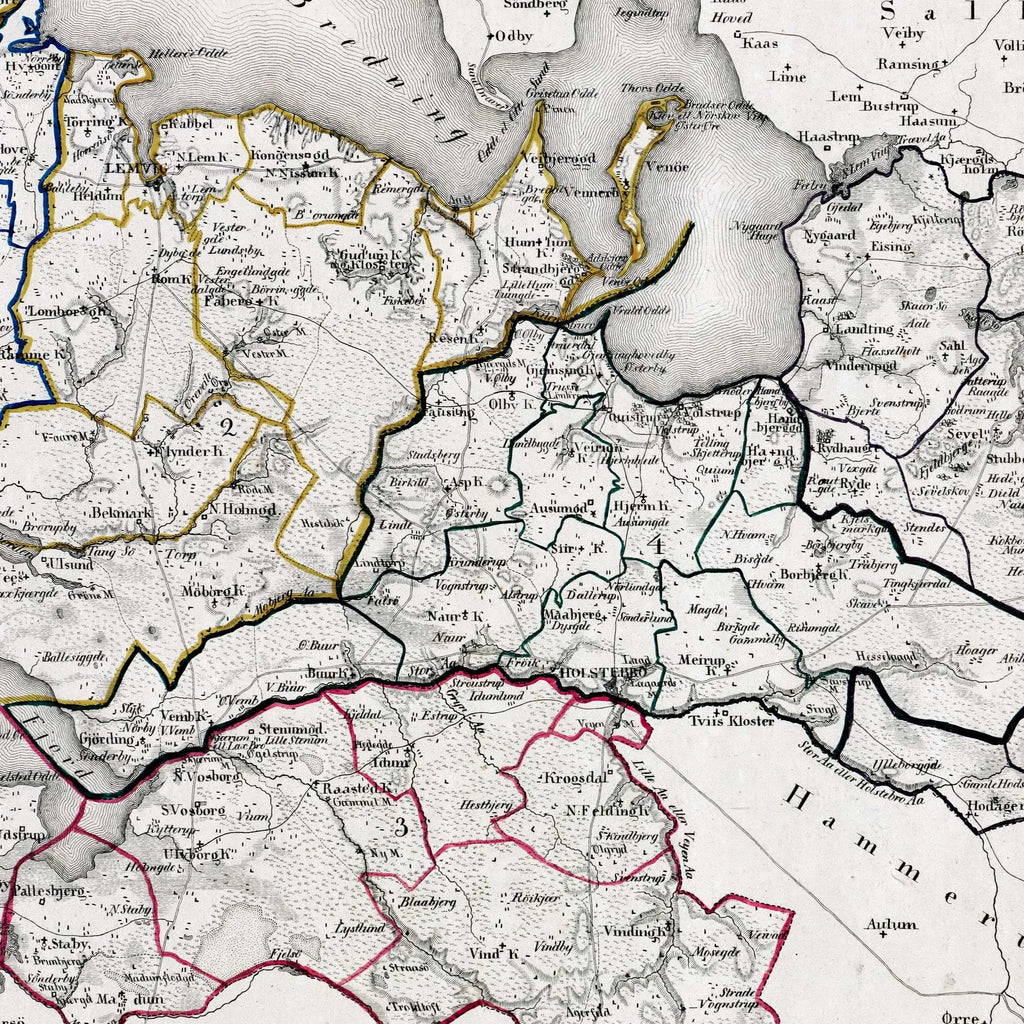 Ringkjøbing Amt 1827 - Kort – billede 4
