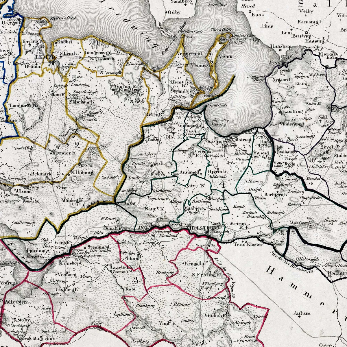 Ringkjøbing Amt 1827 - Kort – billede 4