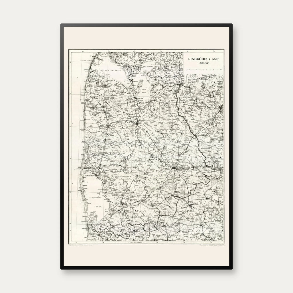 Ringkøbing Amt 1937 - Topografisk kort – billede 1