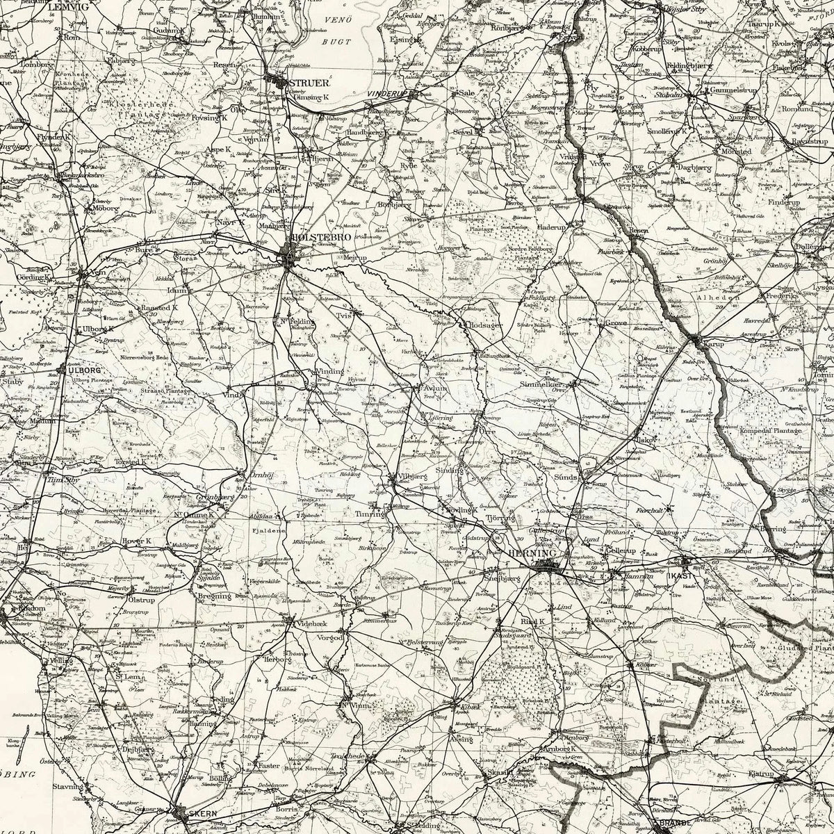 Ringkøbing Amt 1937 - Topografisk kort – billede 4