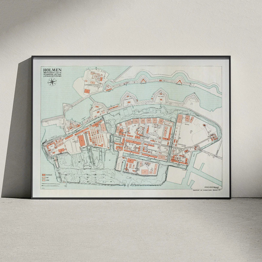 Holmen og Luftmarinestationen 1931 - Militærkort – billede 3
