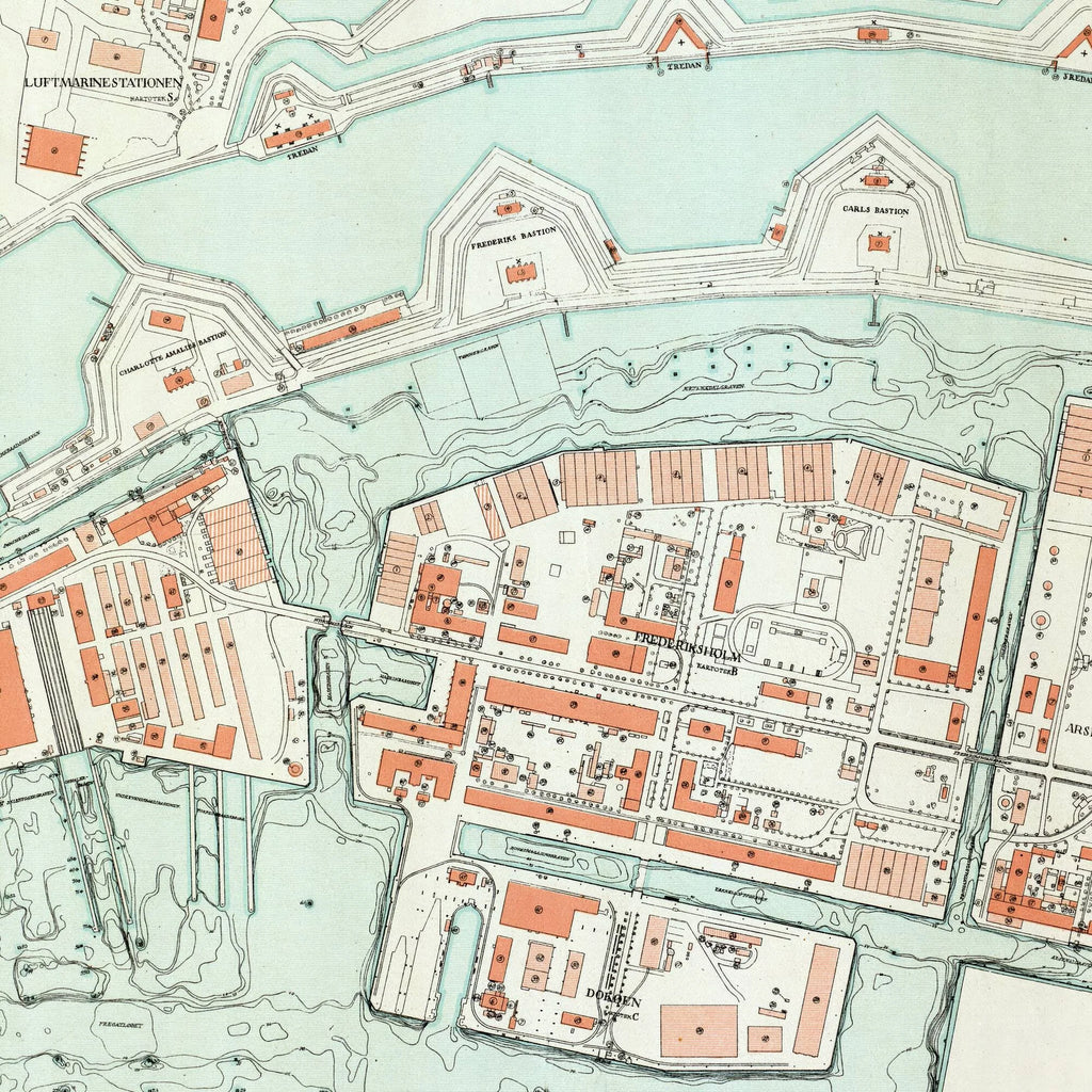 Holmen og Luftmarinestationen 1931 - Militærkort – billede 4