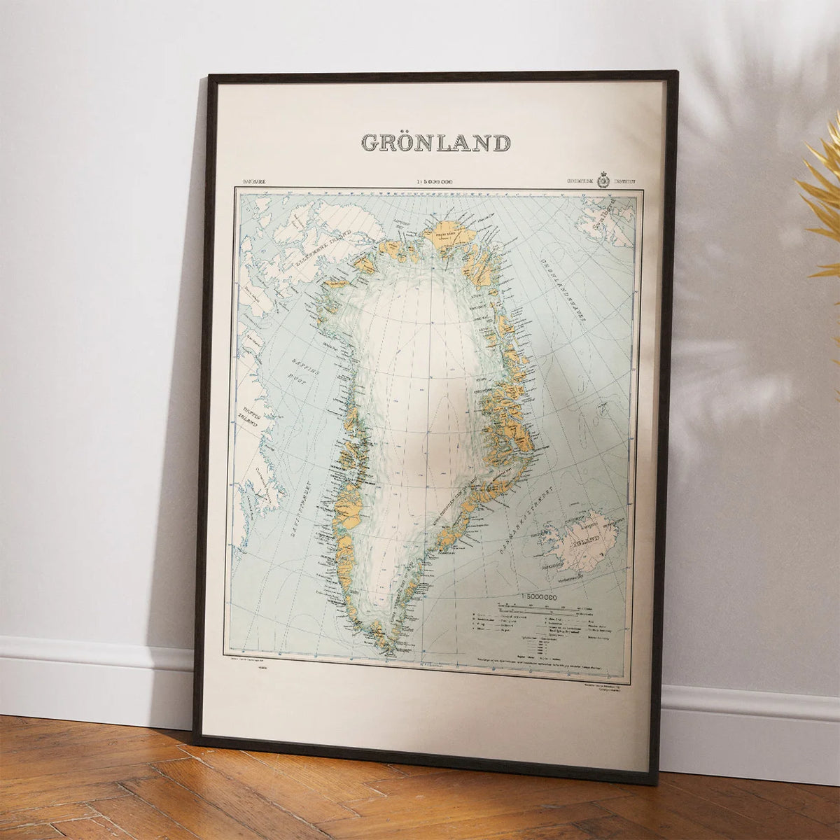 Grønland 1937 - Kort over øen - Plakat – billede 2