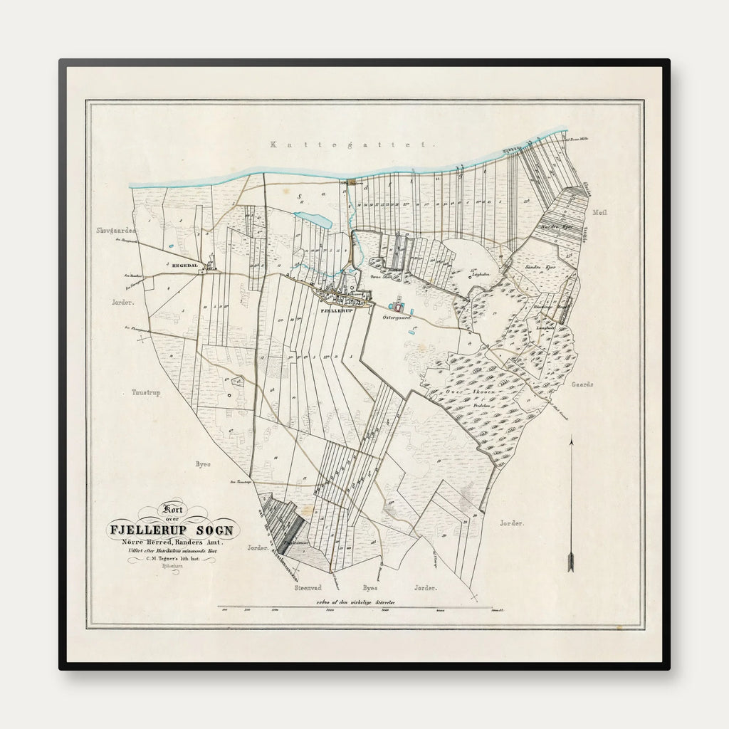 Fjellerup Sogn 1860-80 - Matrikelkort – billede 1