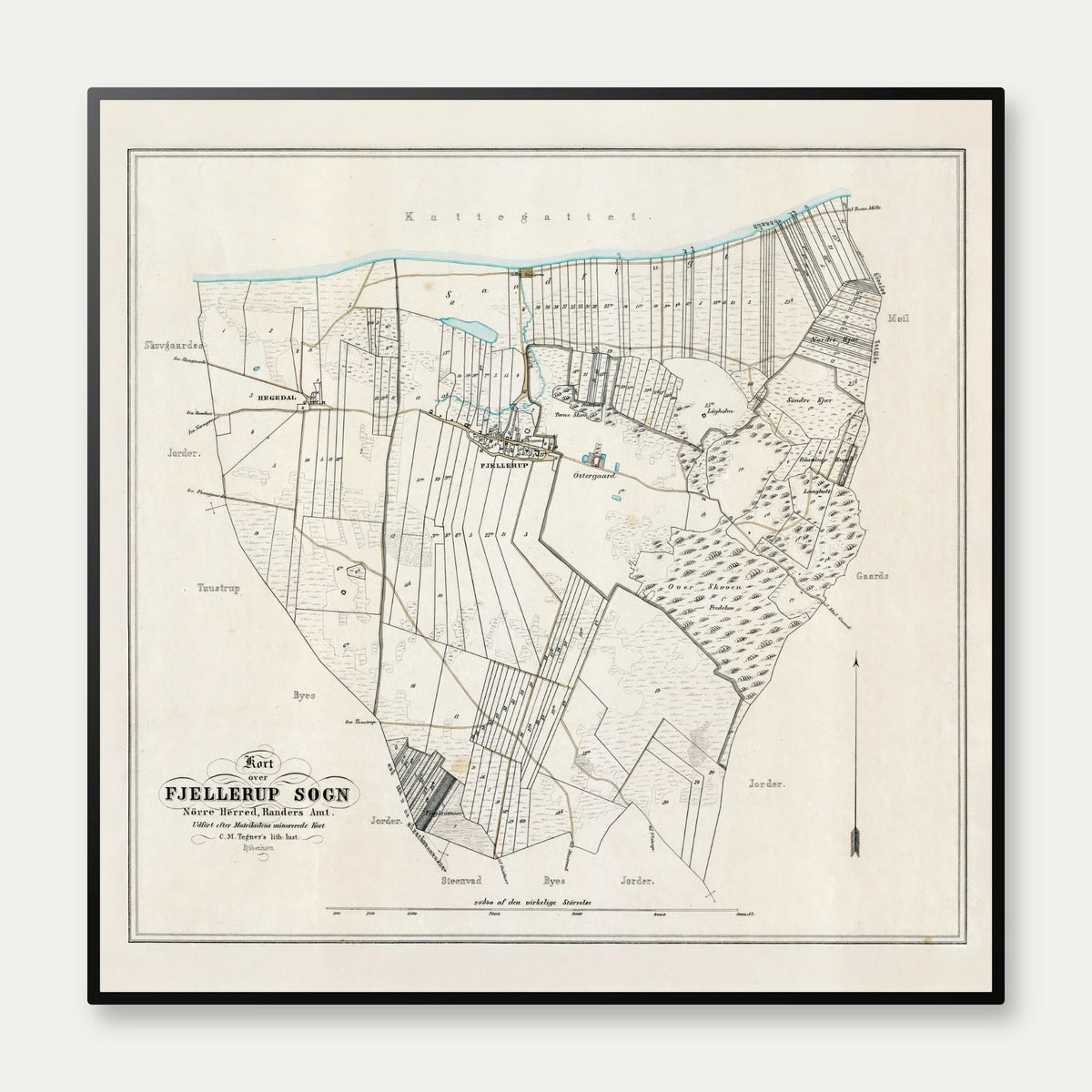 Fjellerup Sogn 1860-80 - Matrikelkort – billede 1