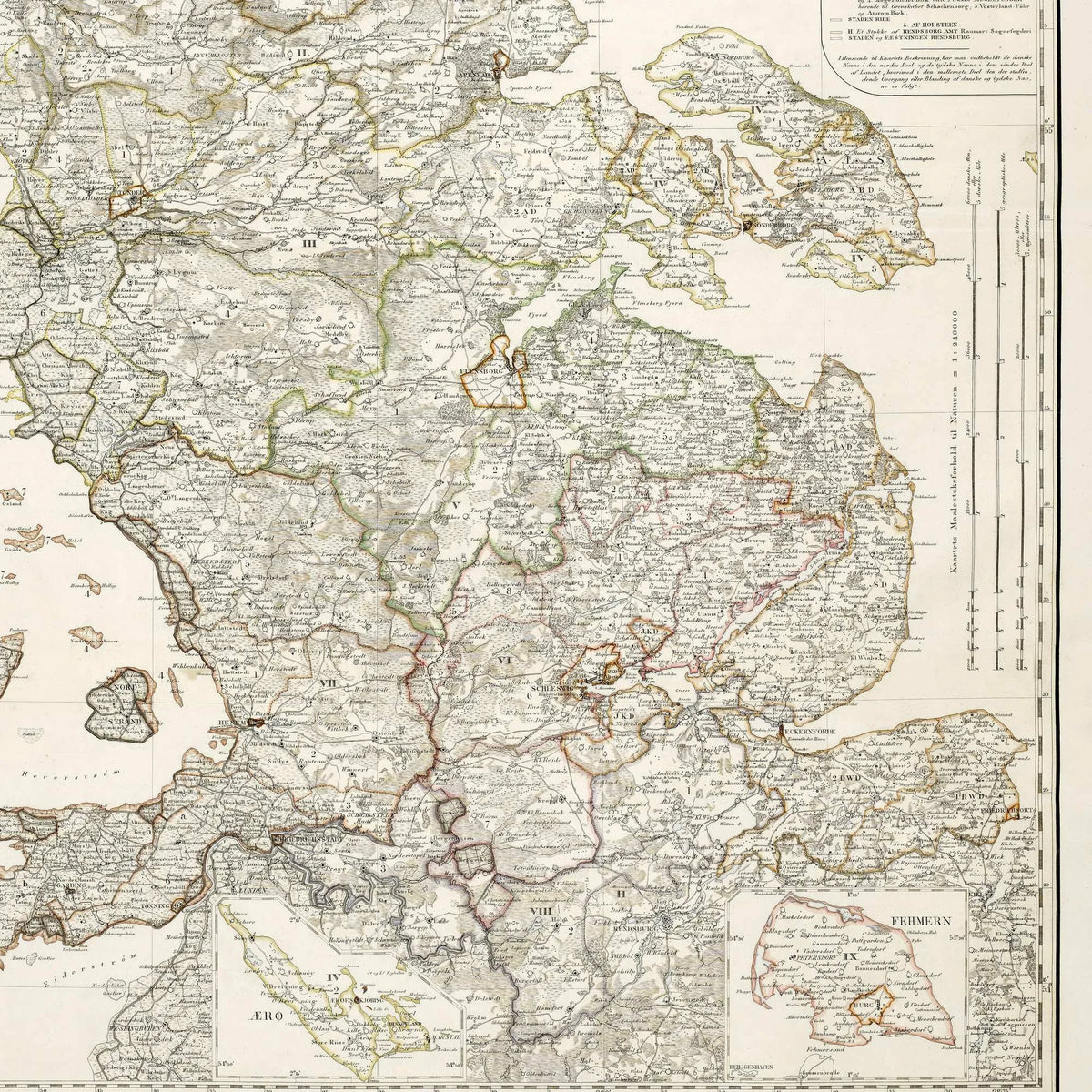 Sønderjylland & Slesvig 1836 - Litografisk kort – billede 4