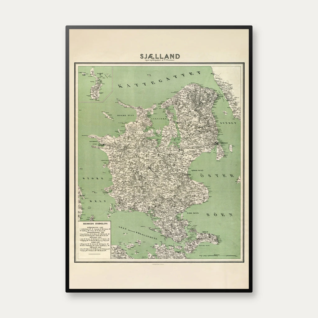 Sjælland 1881 - Administrativt Kort – billede 1