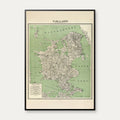 Sjælland 1881 - Administrativt Kort – billede 1