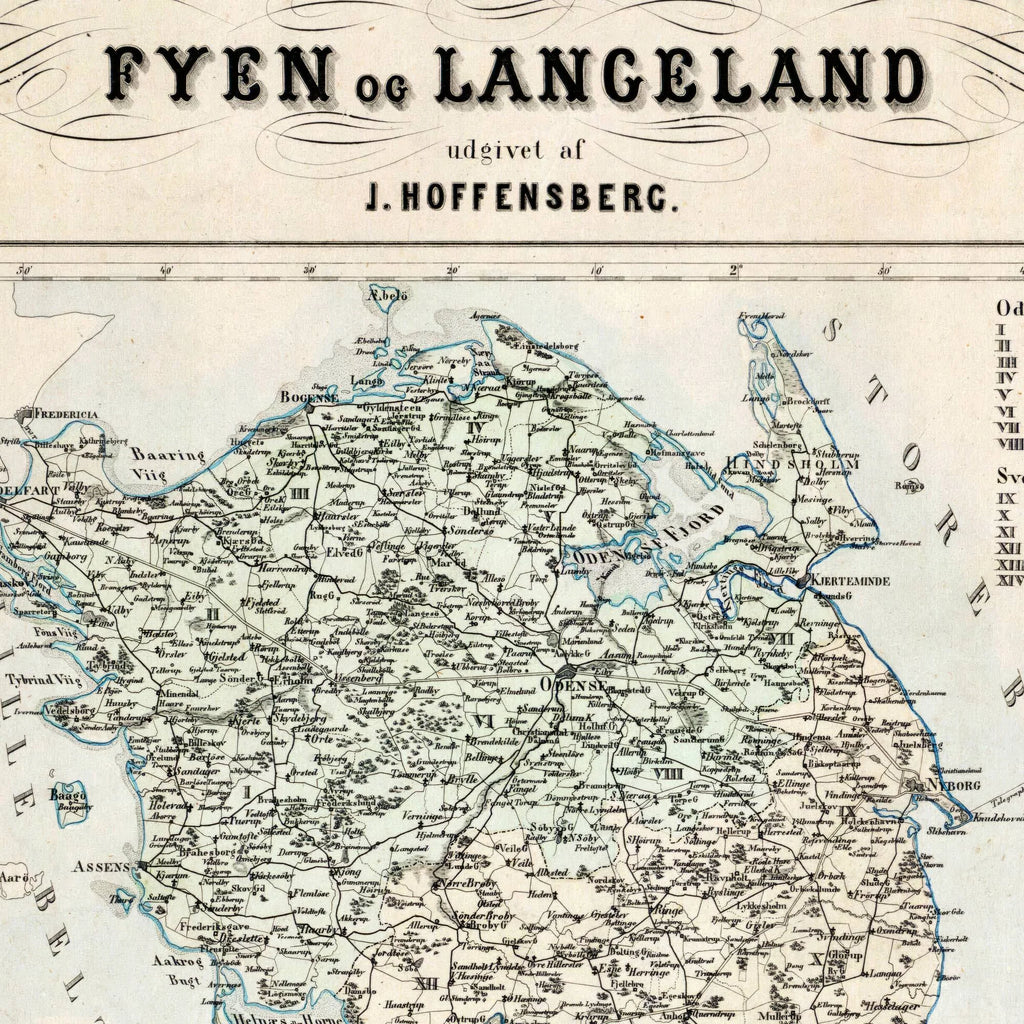Fyn og Langeland 1860 - Administrativt Kort – billede 4