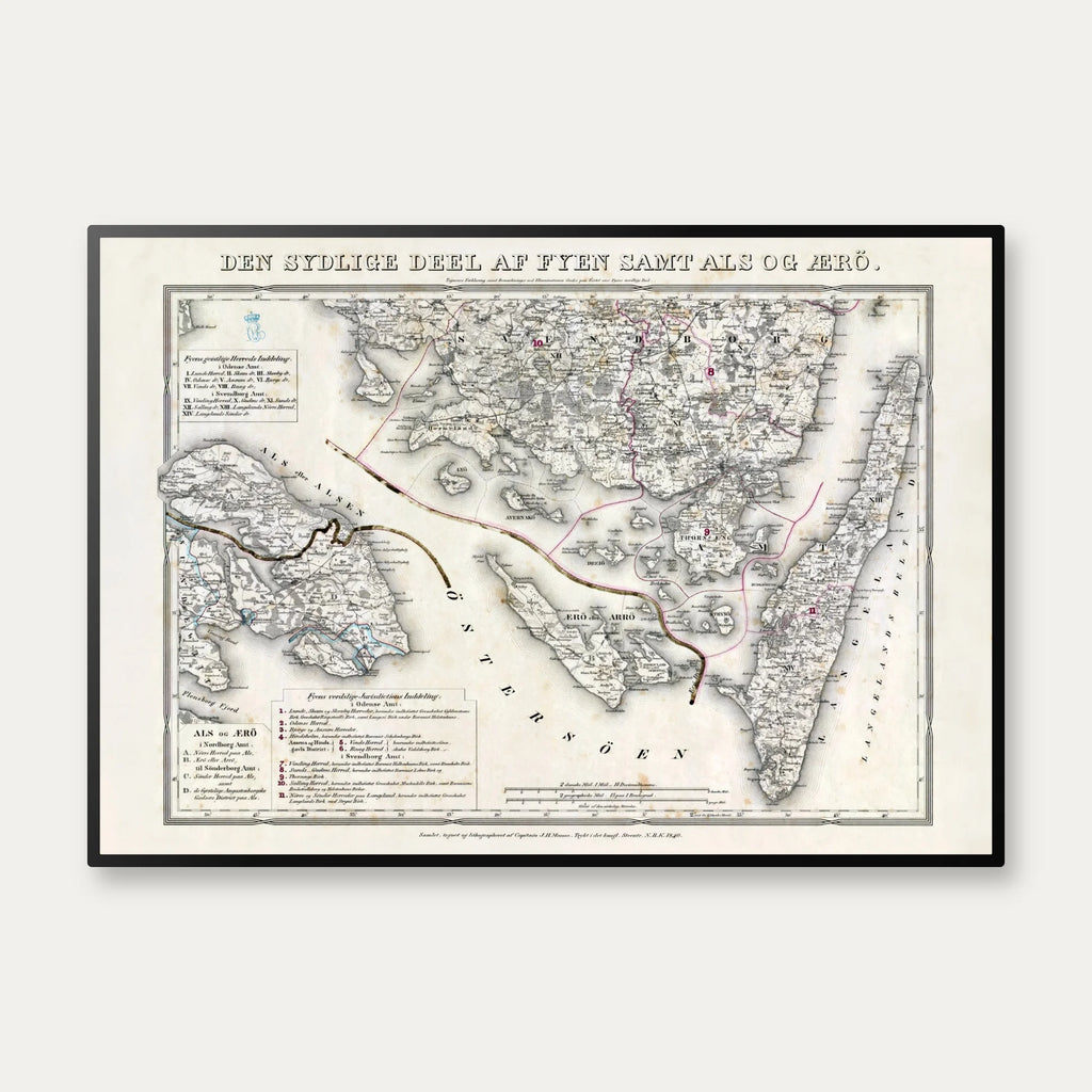 Den sydlige del af Fyn 1840 - Tåsinge, Langeland, Ærø & Als – billede 1
