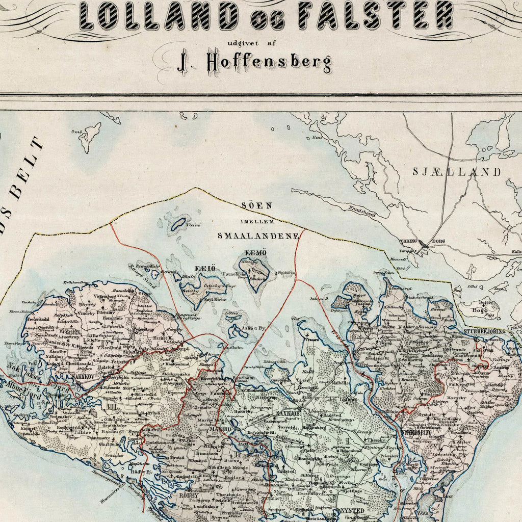 Lolland og Falster 1860 - Administrativt Kort – billede 4
