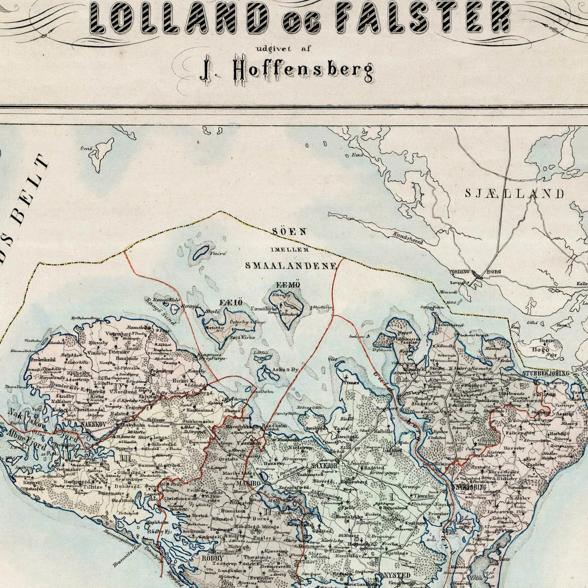 Lolland og Falster 1860 - Administrativt Kort – billede 4