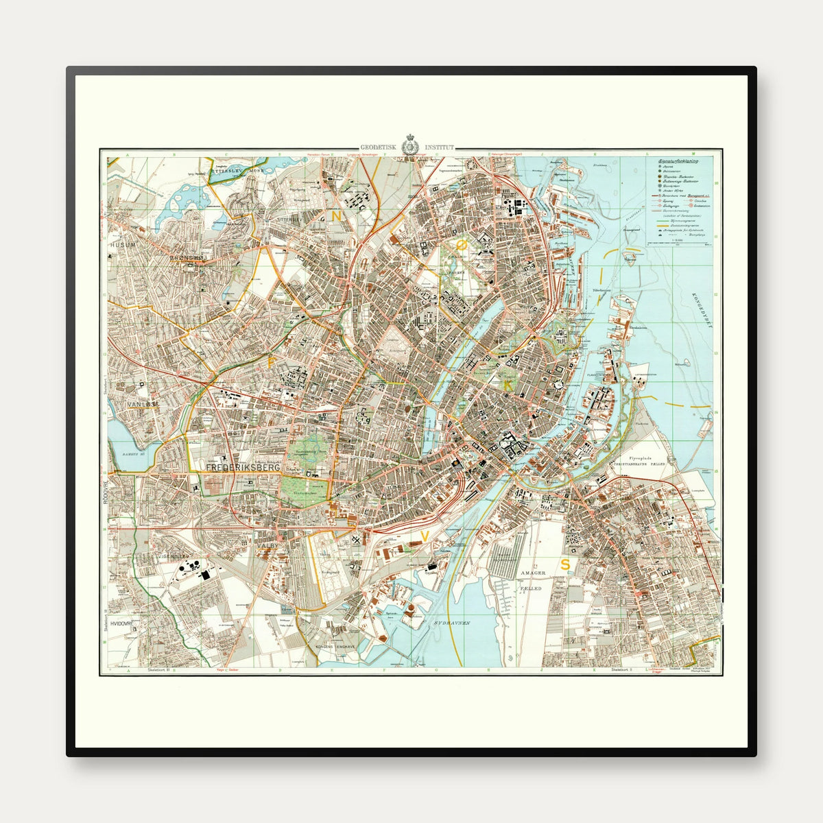 Kort over København 1937  - Bykort – billede 1