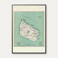 Kort over Bornholm 1884 - F. Christiani – billede 1
