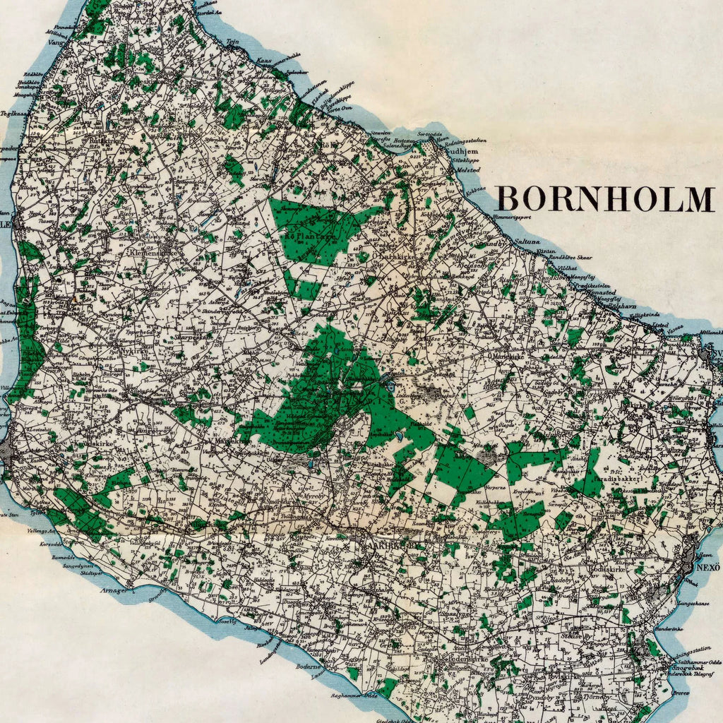 Bornholm 1916 - Tysk militærkort i farver – billede 4