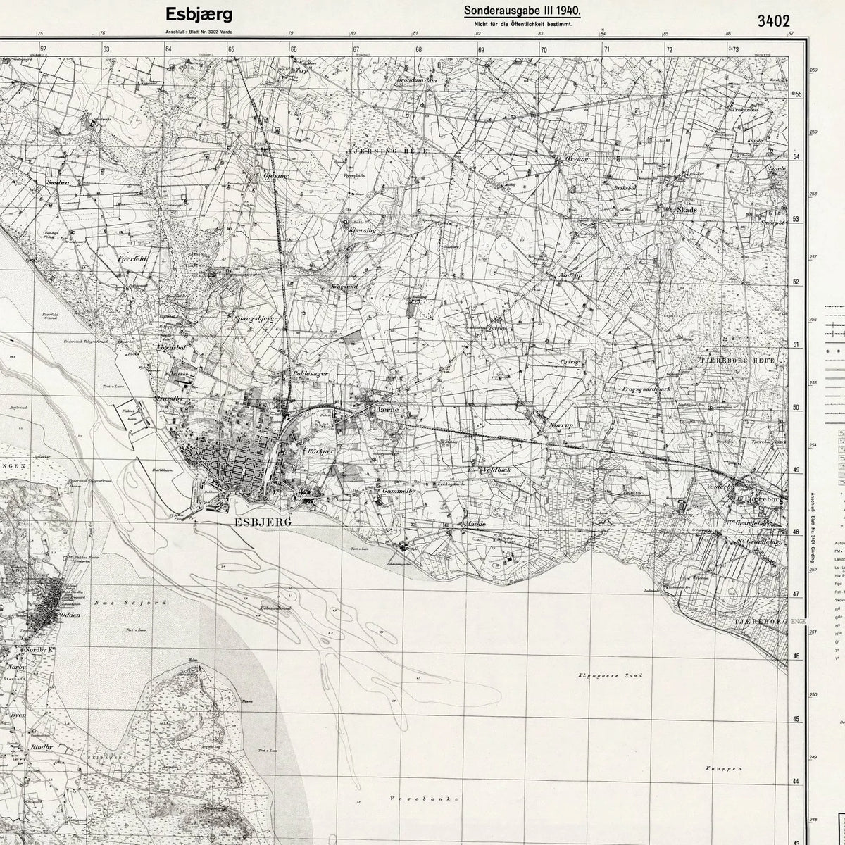 Esbjerg 1940-44 - Tysk militærkort – billede 4
