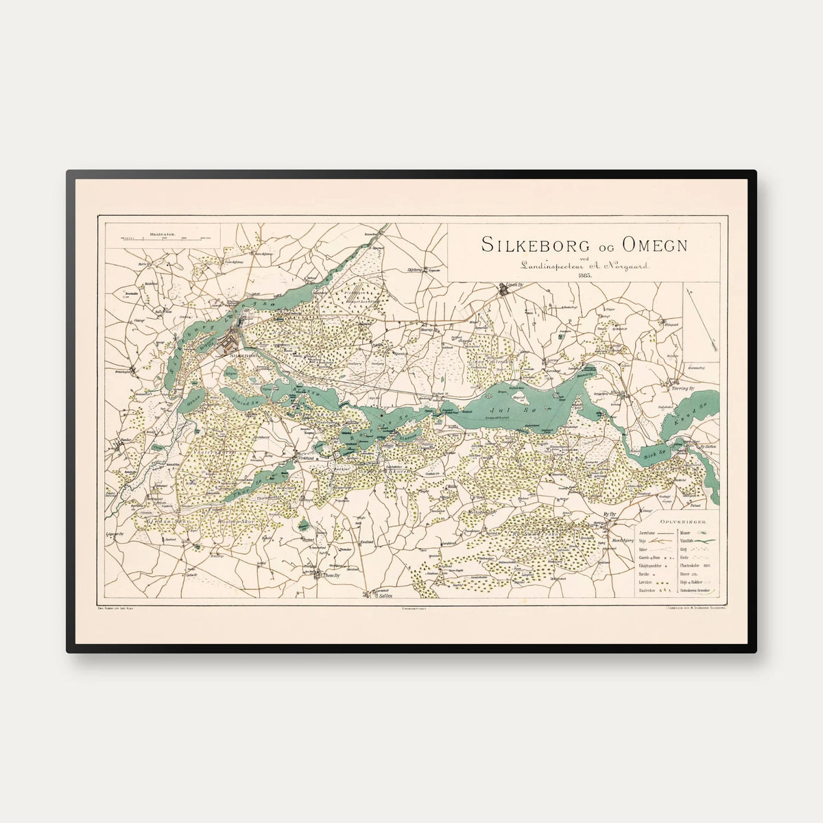 Silkeborg og omegn 1883 - Topografisk kort – billede 1