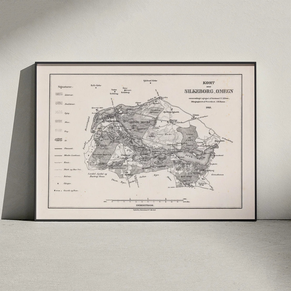 Silkeborg & Omegn 1860 - Klassisk topografisk bykort – billede 3