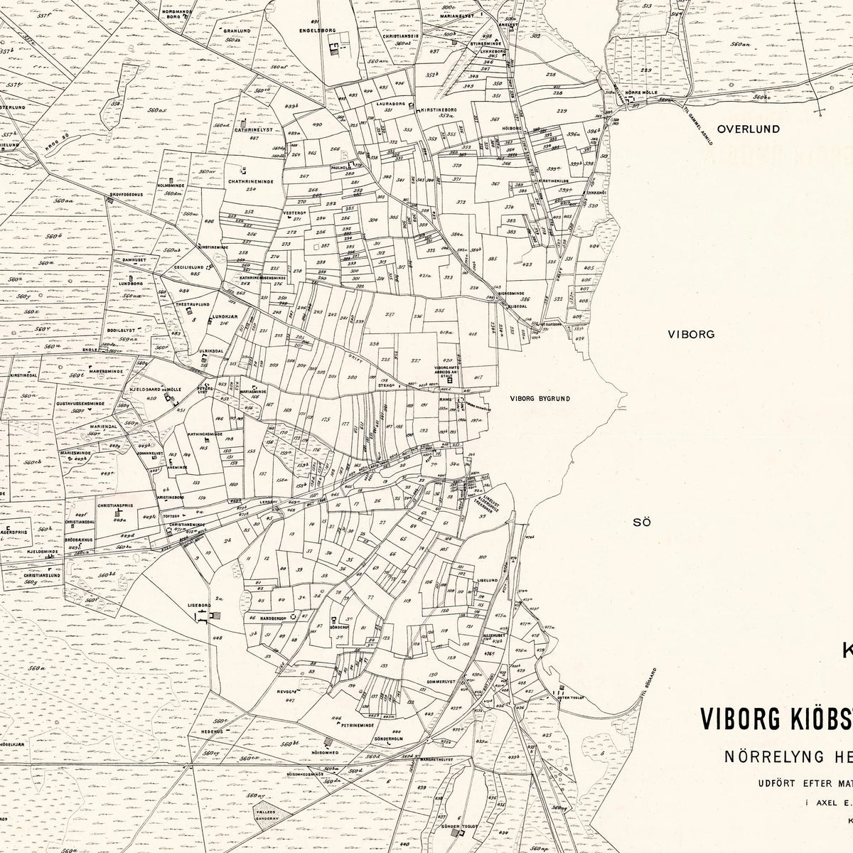 Viborg Købstads jorder 1882 - Matrikelkort – billede 4