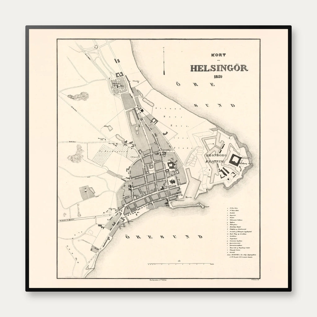 Helsingør By 1859 - J. P. Trap – billede 1