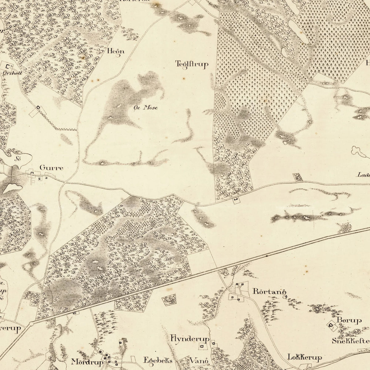 Helsingør Omegn 1823 - Skeletkort – billede 4