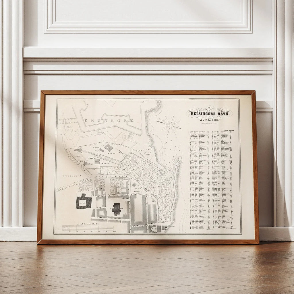 Helsingør Havn 1865 - Situationskort 1. april – billede 2