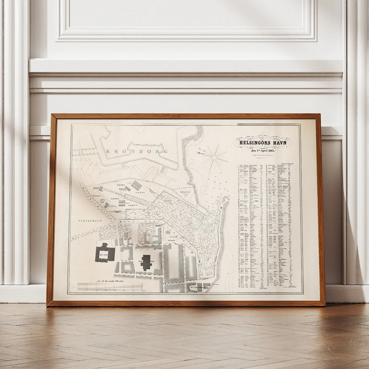 Helsingør Havn 1865 - Situationskort 1. april – billede 2