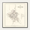 Næstved By 1859 - Historisk bykort – billede 1
