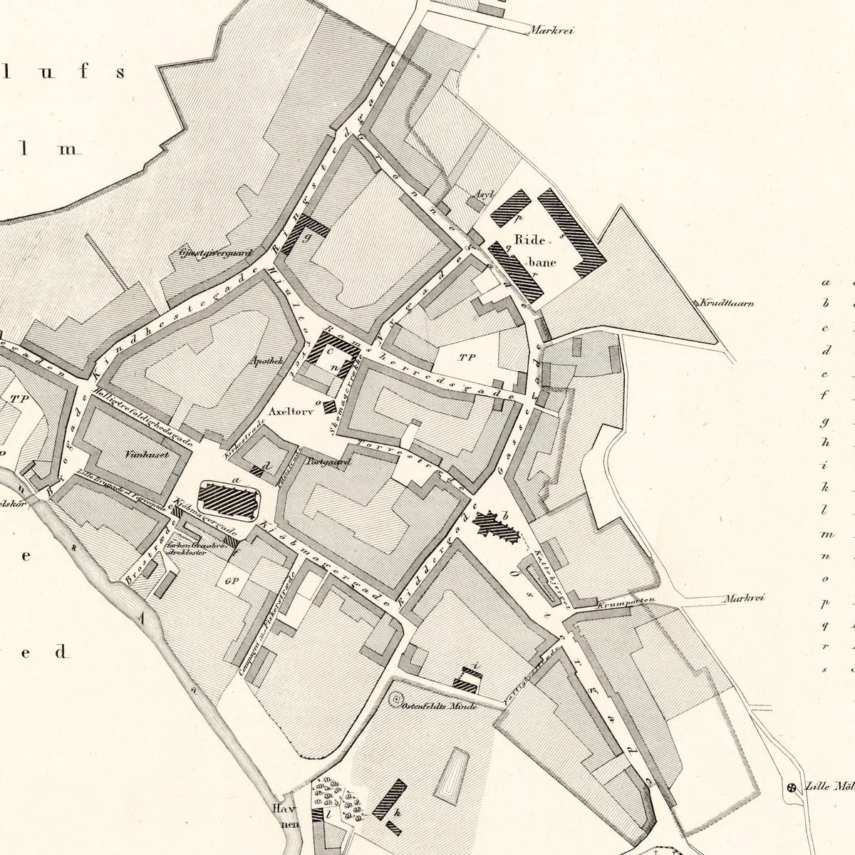 Næstved By 1859 - Historisk bykort – billede 4