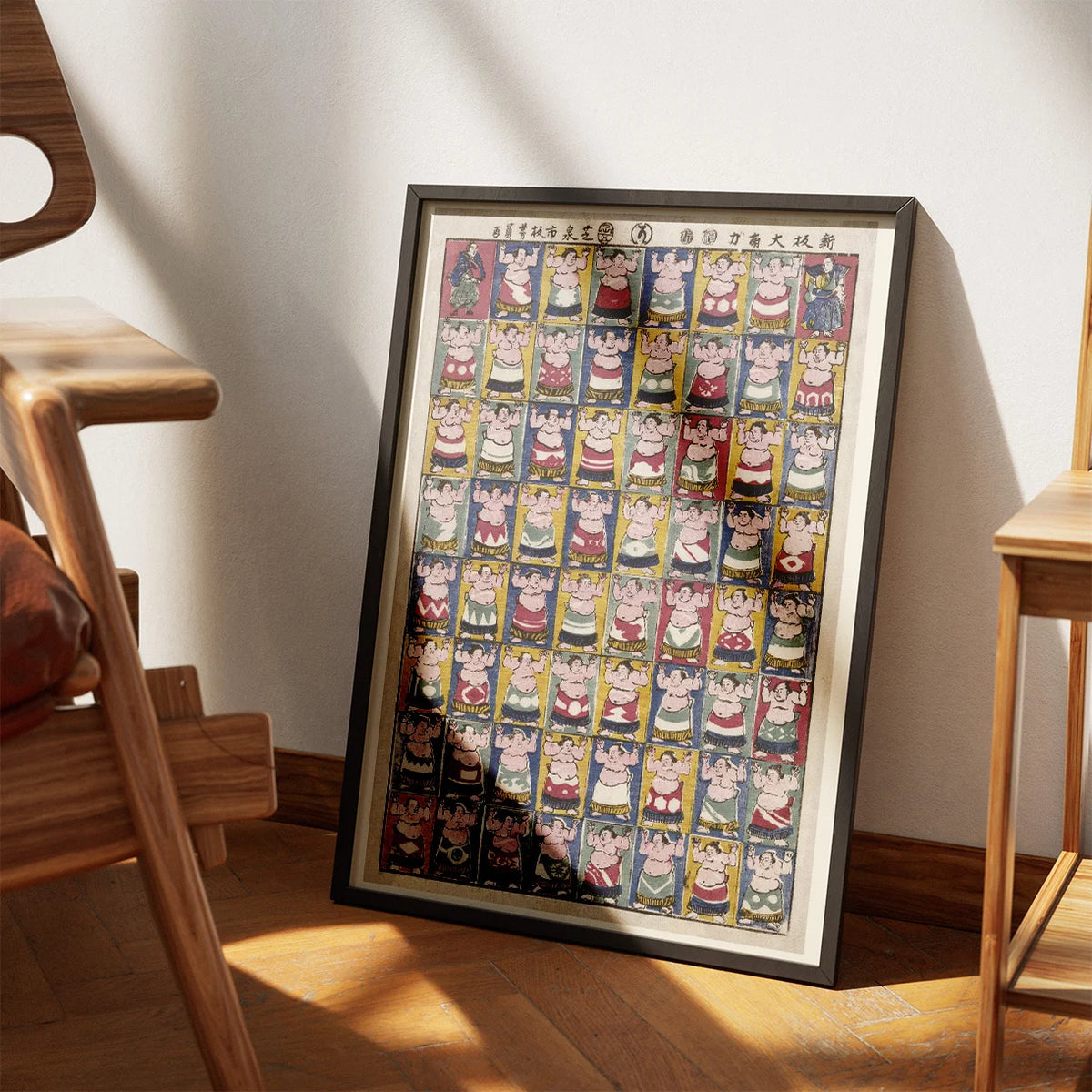Sumo Wrestlere 1852 - Japansk plakat – billede 3