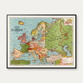 Europa af G.W.Bacon 1923 - Kort - 75×58 cm – billede 1