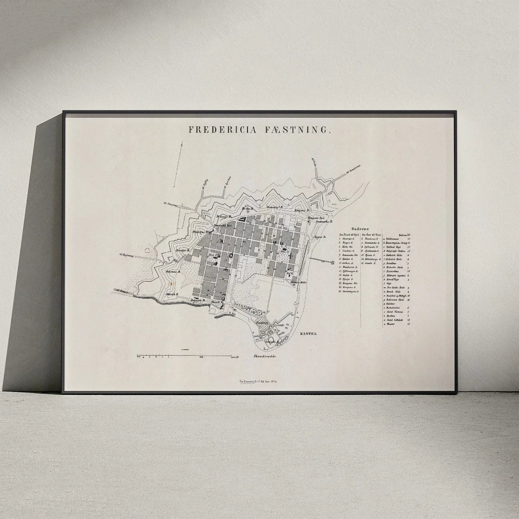 Fredericia Fæstning 1864 - Militærkort & bykort – billede 3
