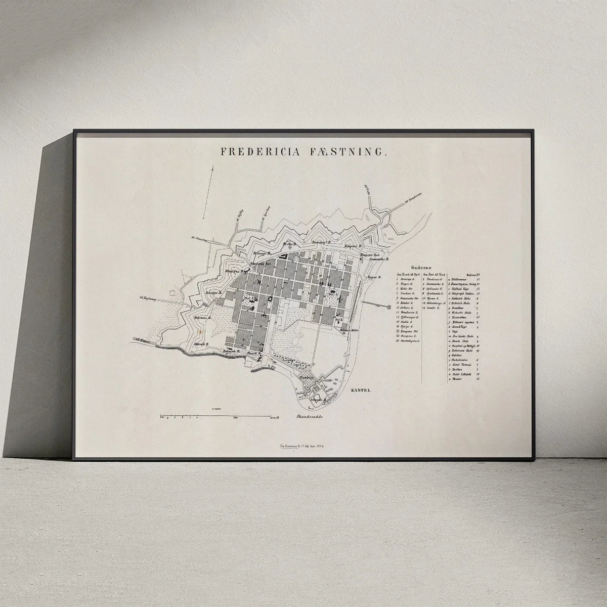 Fredericia Fæstning 1864 - Militærkort & bykort – billede 3