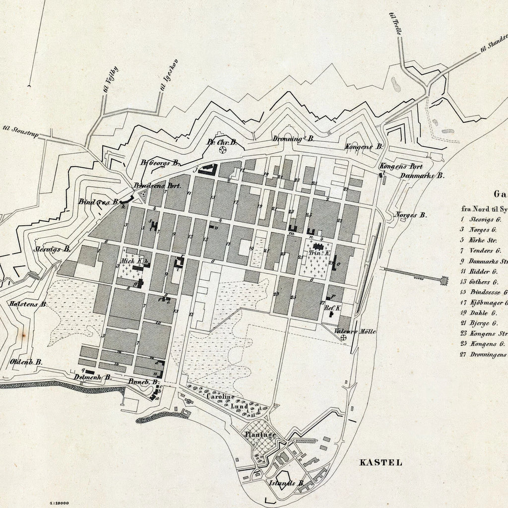 Fredericia Fæstning 1864 - Militærkort & bykort – billede 4