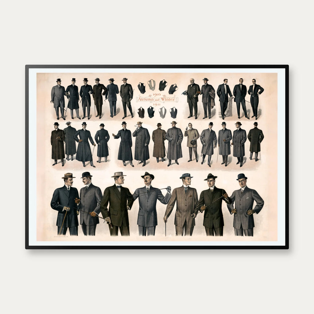 Herremode 1910 - New York - Plakat – billede 1