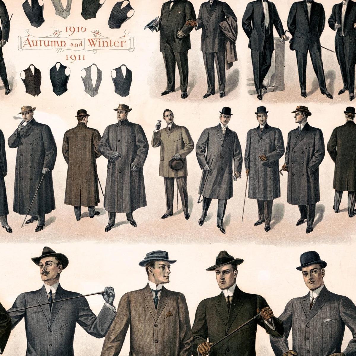 Herremode 1910 - New York - Plakat – billede 4