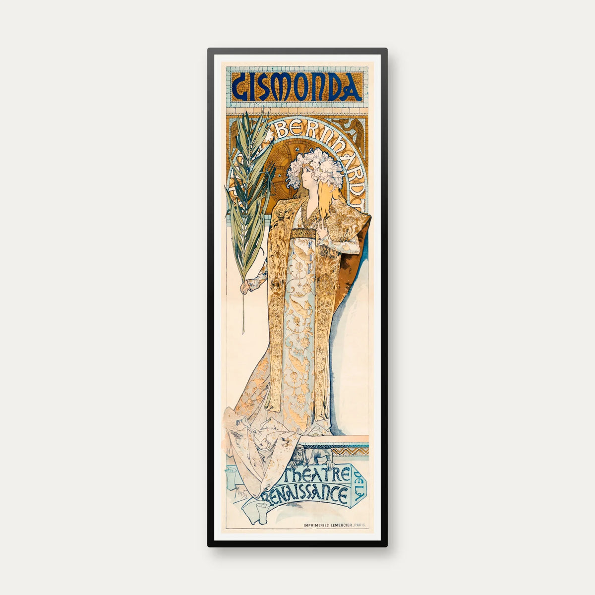 Gismonda 1895 - Art Nouveau - 40×110 cm – billede 1