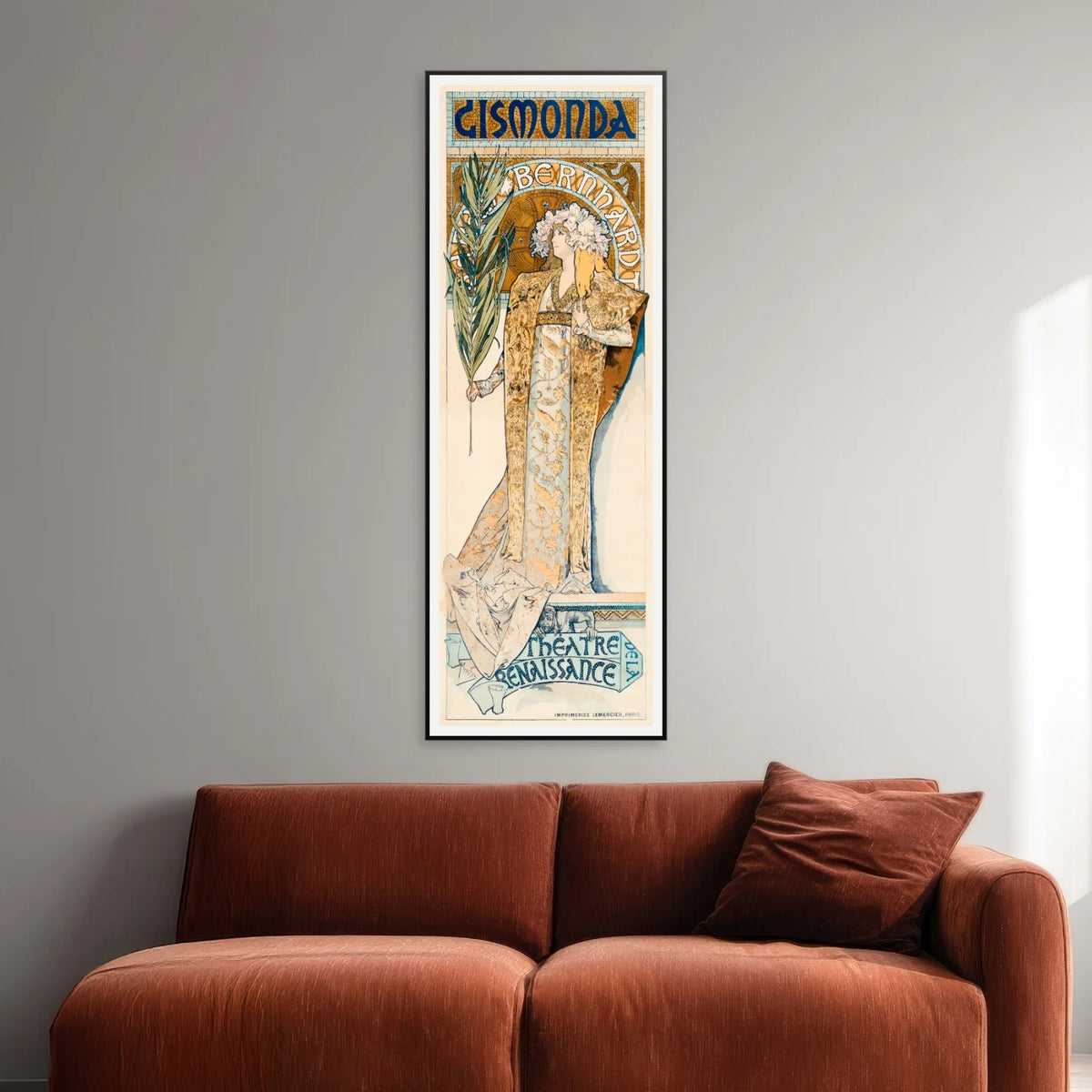 Gismonda 1895 - Art Nouveau - 40×110 cm – billede 2