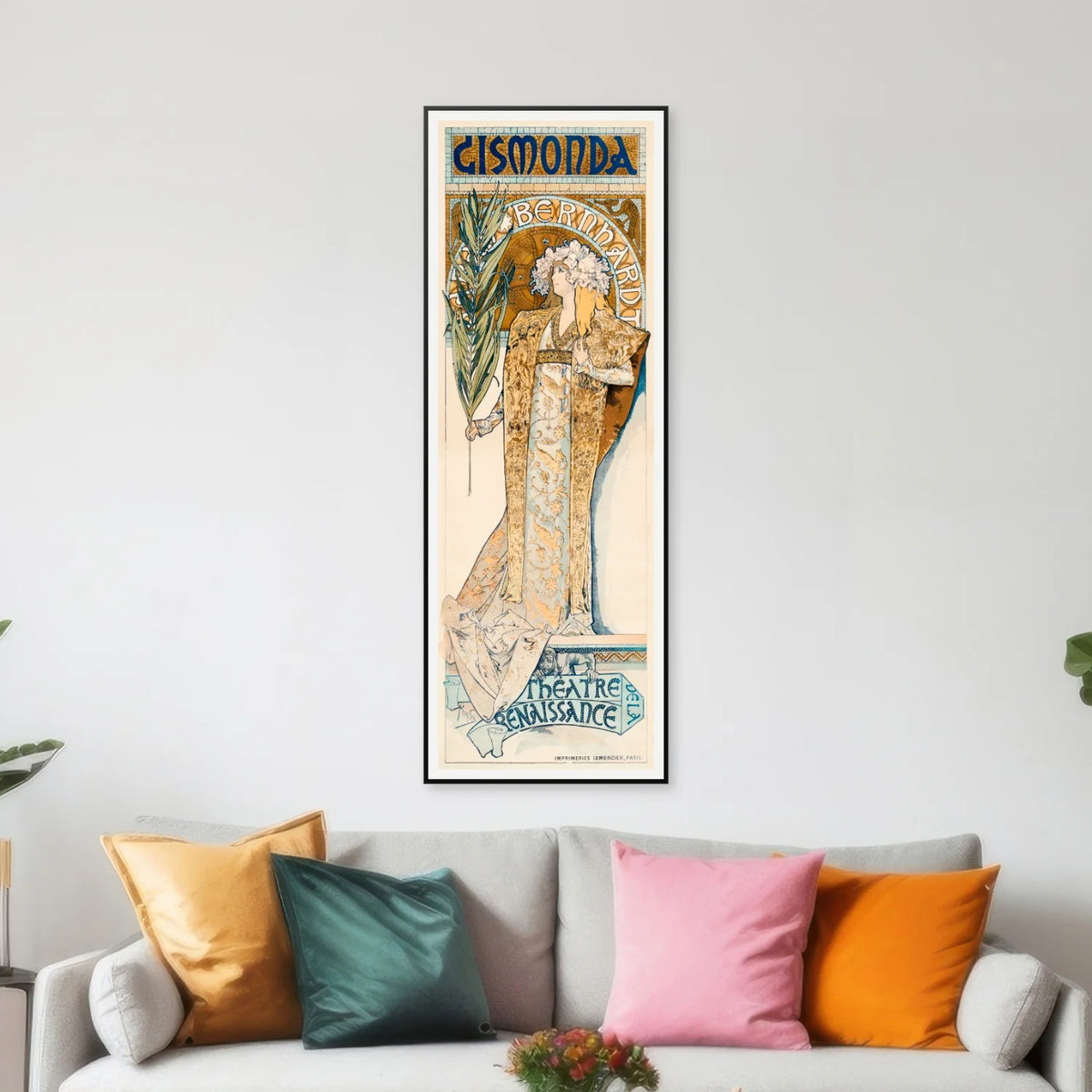 Gismonda 1895 - Art Nouveau - 40×110 cm – billede 3