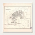 Kort over Fredericia 1858 - Bykort af J. P. Trap – billede 1