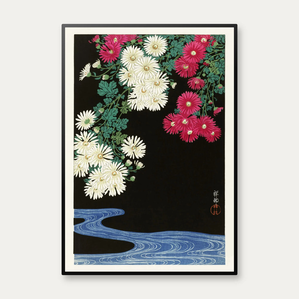 Krysanthemum 1930 - Ohara Koson - Plakat – billede 1
