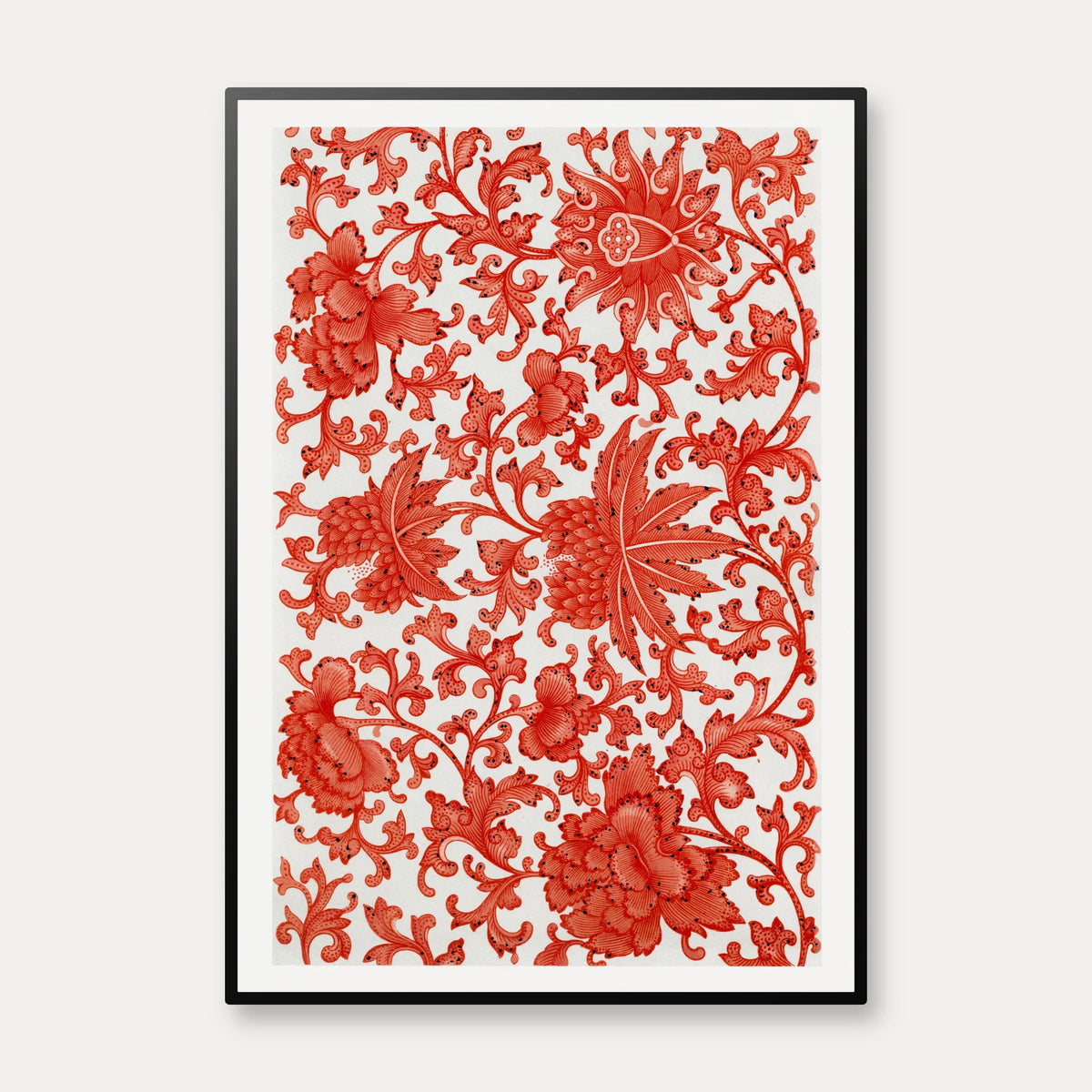 Blomster, Kinesisk mønster 1867 - Plakat – billede 1