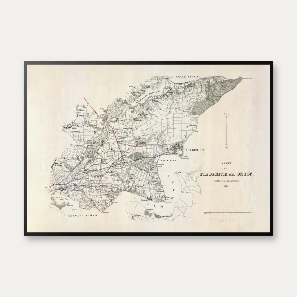 Fredericia og omegn 1864 - Militærkort – billede 1