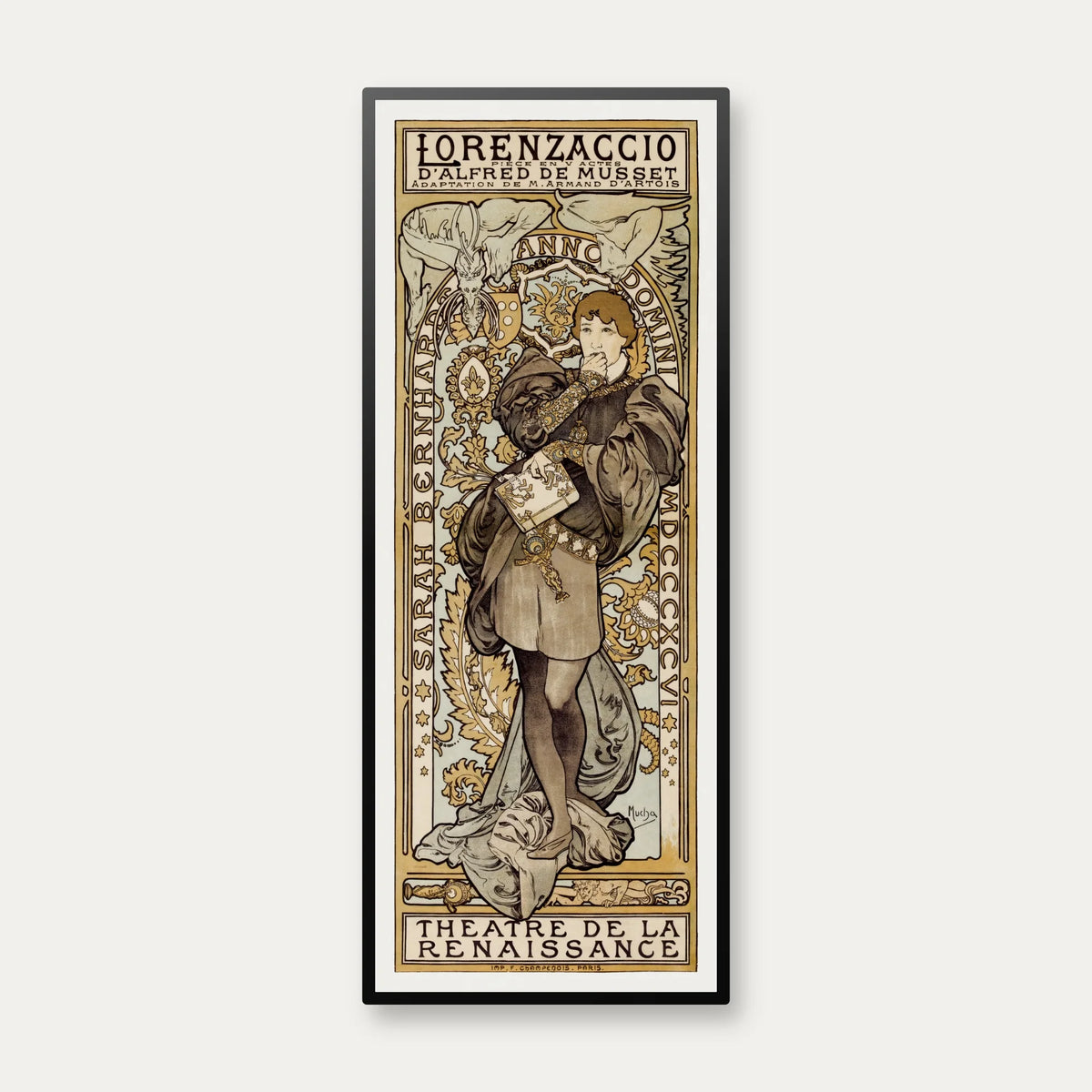 Lorenzaccio 1890 - Art Nouveau - 45×112 cm – billede 1