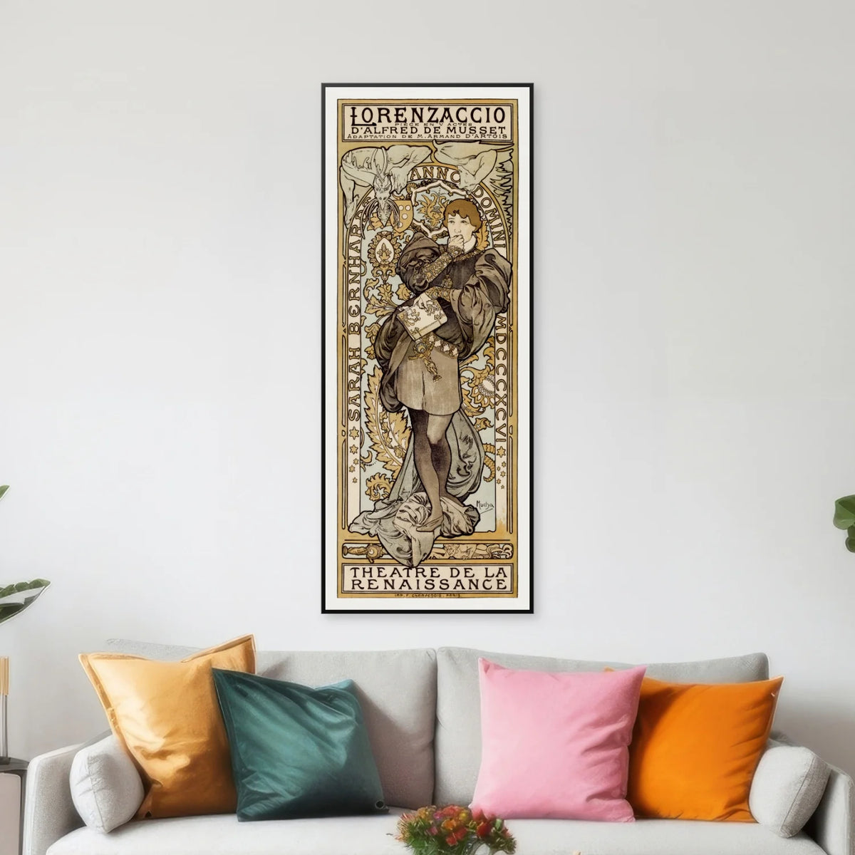 Lorenzaccio 1890 - Art Nouveau - 45×112 cm – billede 3