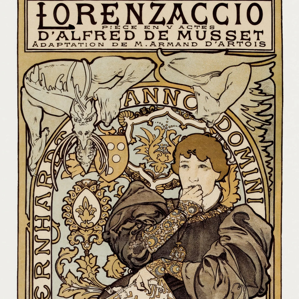 Lorenzaccio 1890 - Art Nouveau - 45×112 cm – billede 4