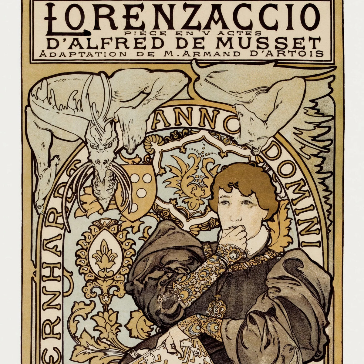 Lorenzaccio 1890 - Art Nouveau - 45×112 cm – billede 4