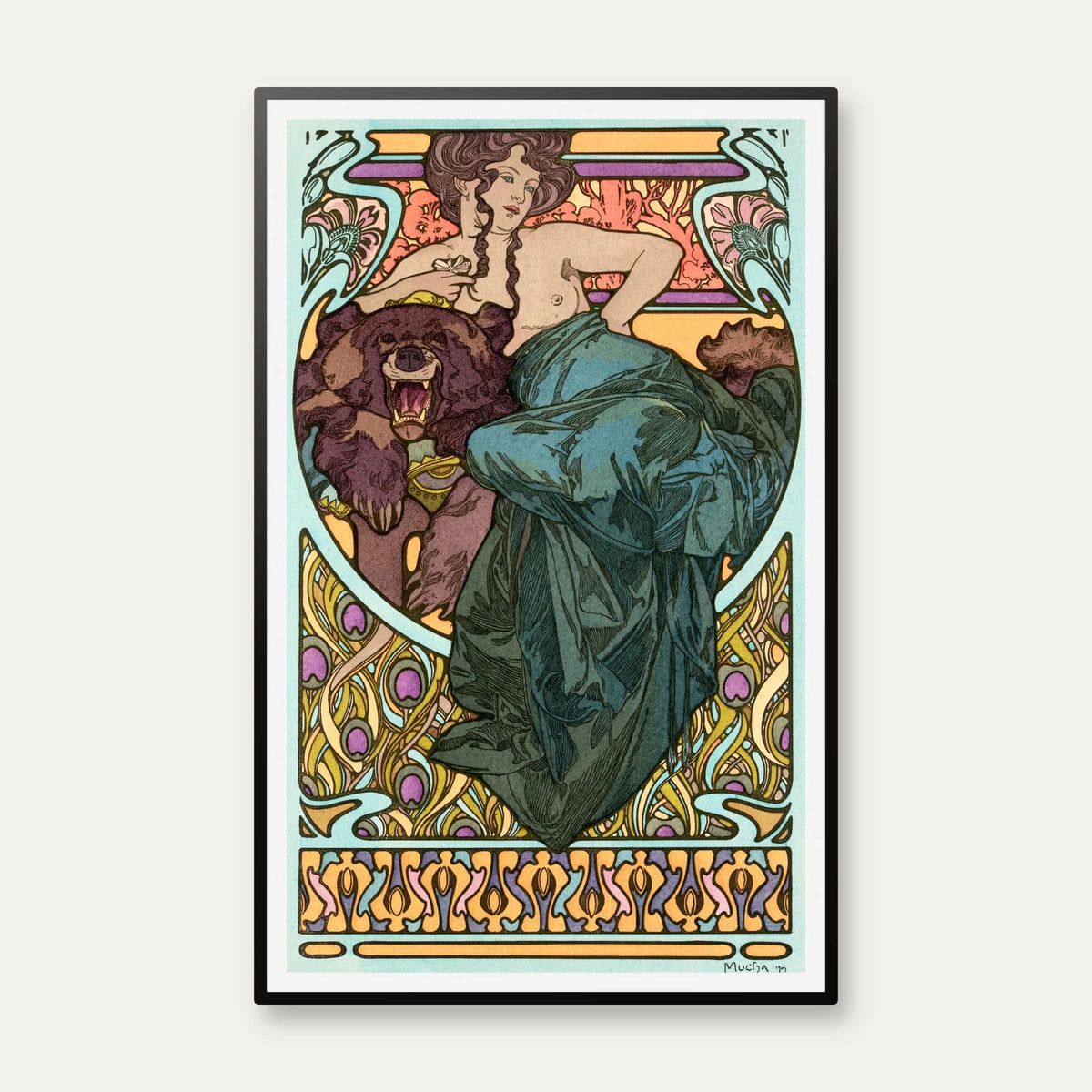 Uden Navn 1902 - Mucha Plakat - 48×75 cm – billede 1